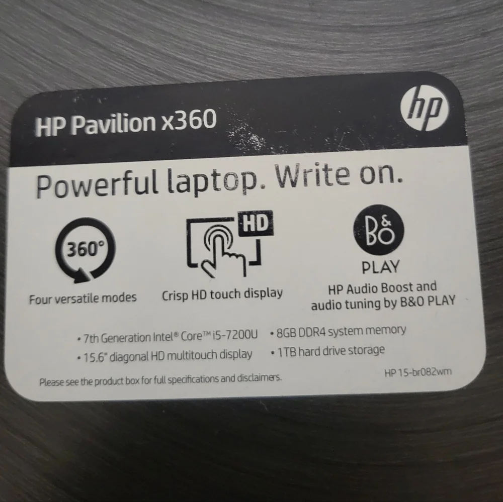 HP Pavilion x360 Convertible Laptop i5 7th Gen – Touchscreen 2-in-1